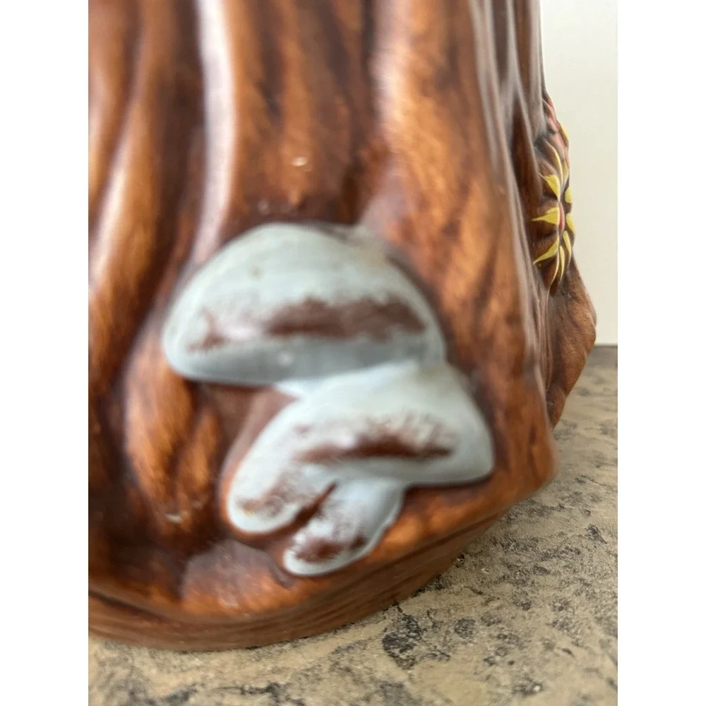 Vintage California Original Bunny On Tree Stump Cookie Jar #2620 1970's